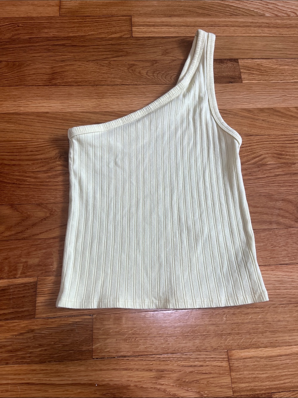 American Eagle One Shoulder Ribbed Tank Top